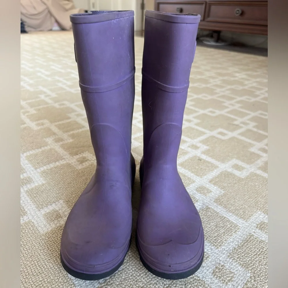 Kamik Kids Waterproof Rubber Rain Boots Buckle Winter Outdoor Purple Size 4